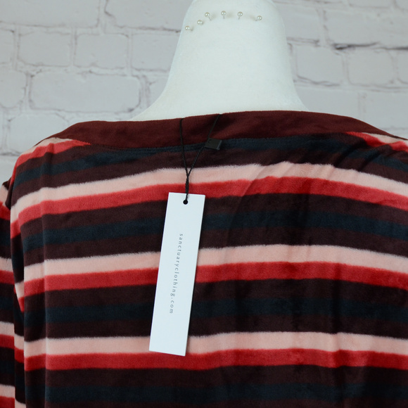 NWT SANCTUARY Katia Velvet Striped Sheath Dress … - Picture 7 of 8